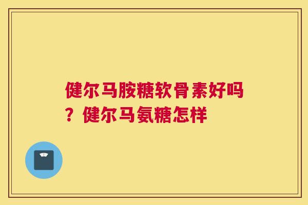 健尔马胺糖软骨素好吗？健尔马氨糖怎样