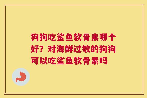 狗狗吃鲨鱼软骨素哪个好？对海鲜过敏的狗狗可以吃鲨鱼软骨素吗