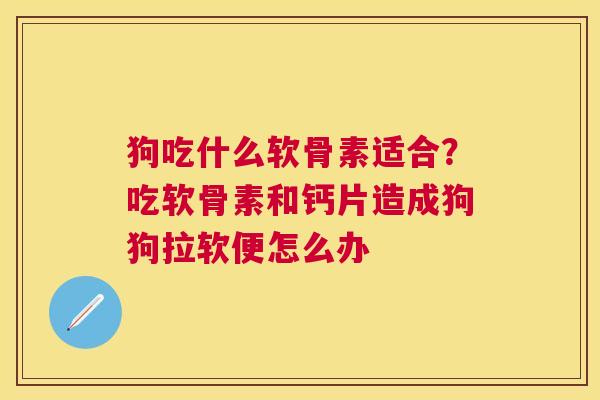 狗吃什么软骨素适合？吃软骨素和钙片造成狗狗拉软便怎么办