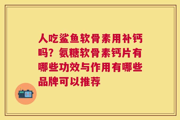 人吃鲨鱼软骨素用补钙吗？氨糖软骨素钙片有哪些功效与作用有哪些品牌可以推荐