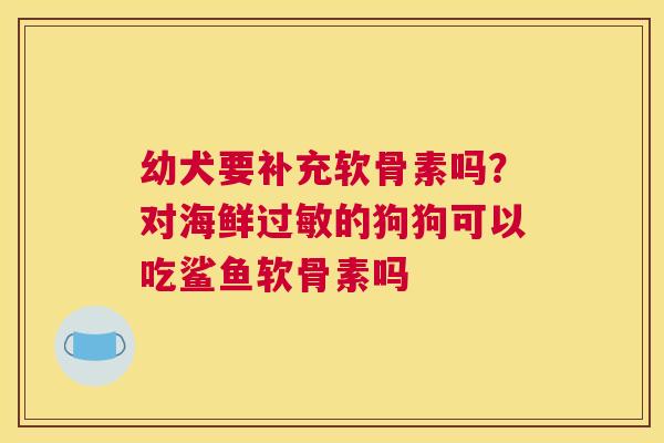 幼犬要补充软骨素吗?对海鲜过敏的狗狗可以吃鲨鱼软骨素吗