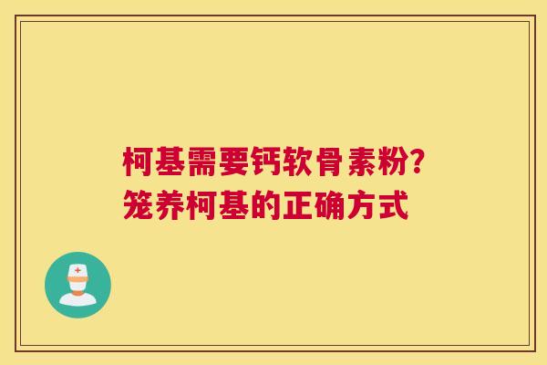 柯基需要钙软骨素粉？笼养柯基的正确方式