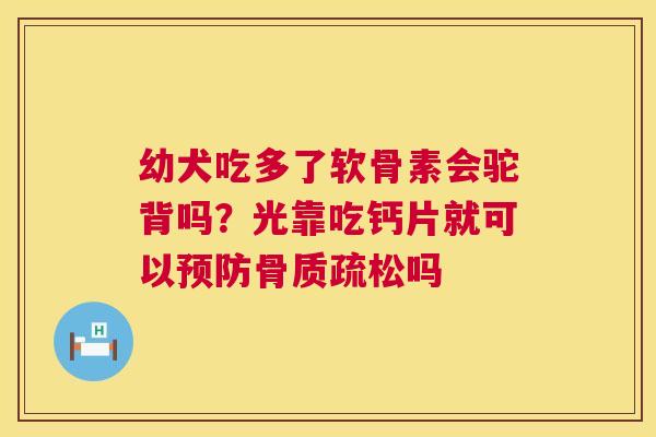 幼犬吃多了软骨素会驼背吗？光靠吃钙片就可以预防骨质疏松吗