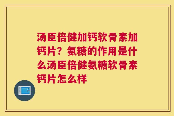 汤臣倍健加钙软骨素加钙片？氨糖的作用是什么汤臣倍健氨糖软骨素钙片怎么样