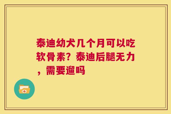 泰迪幼犬几个月可以吃软骨素？泰迪后腿无力，需要遛吗