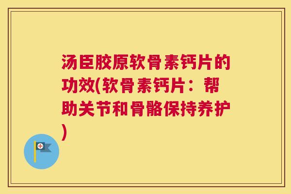 汤臣胶原软骨素钙片的功效(软骨素钙片：帮助关节和骨骼保持养护)