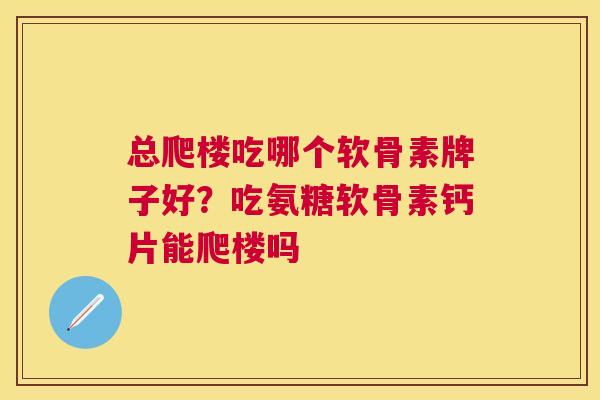 总爬楼吃哪个软骨素牌子好？吃氨糖软骨素钙片能爬楼吗