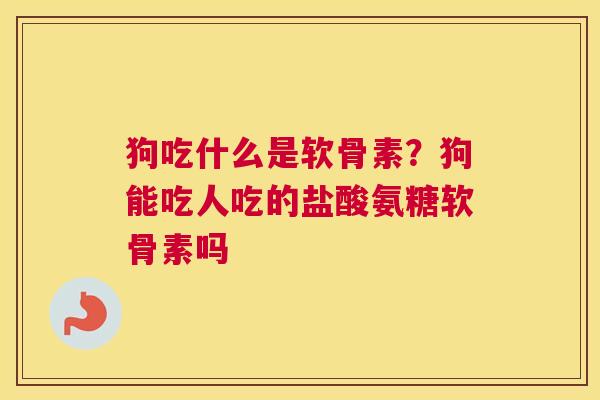 狗吃什么是软骨素？狗能吃人吃的盐酸氨糖软骨素吗