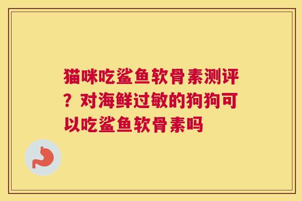 猫咪吃鲨鱼软骨素测评？对海鲜过敏的狗狗可以吃鲨鱼软骨素吗