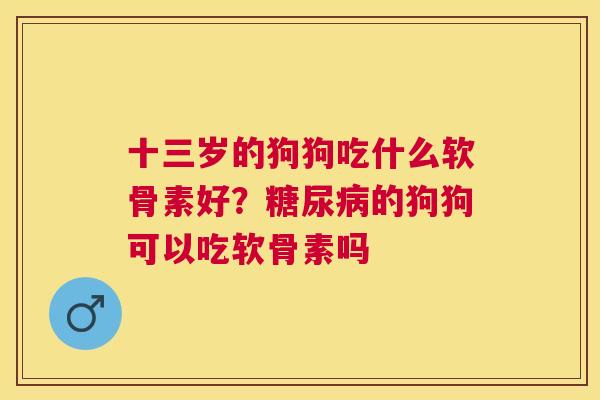 十三岁的狗狗吃什么软骨素好？的狗狗可以吃软骨素吗