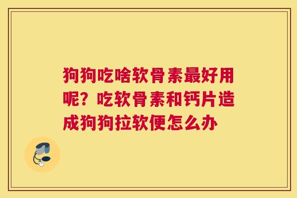 狗狗吃啥软骨素最好用呢？吃软骨素和钙片造成狗狗拉软便怎么办