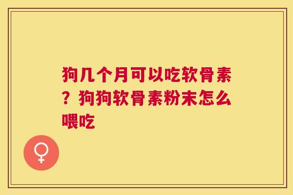 狗几个月可以吃软骨素？狗狗软骨素粉末怎么喂吃