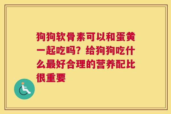 狗狗软骨素可以和蛋黄一起吃吗？给狗狗吃什么最好合理的营养配比很重要