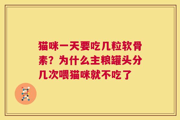 猫咪一天要吃几粒软骨素？为什么主粮罐头分几次喂猫咪就不吃了