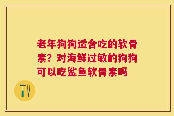 老年狗狗适合吃的软骨素？对海鲜过敏的狗狗可以吃鲨鱼软骨素吗