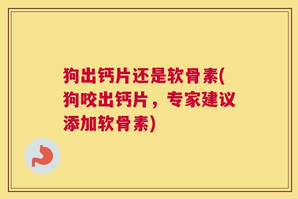 狗出钙片还是软骨素(狗咬出钙片,专家建议添加软骨素) 狗出钙片还是软骨素(狗咬出钙片,专家建议添加软骨素)
