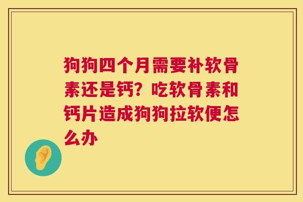狗狗四个月需要补软骨素还是钙？吃软骨素和钙片造成狗狗拉软便怎么办