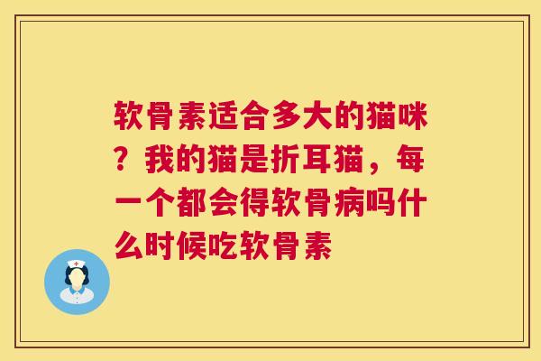 软骨素适合多大的猫咪？我的猫是折耳猫，每一个都会得软骨病吗什么时候吃软骨素