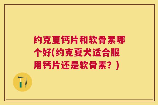 约克夏钙片和软骨素哪个好(约克夏犬适合服用钙片还是软骨素？)