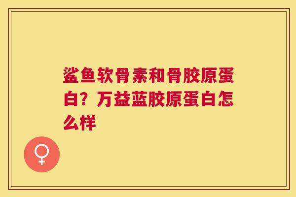 鲨鱼软骨素和骨胶原蛋白？万益蓝胶原蛋白怎么样