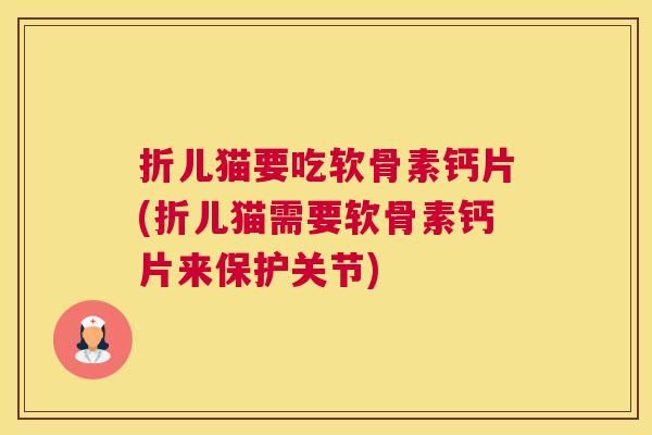 折儿猫要吃软骨素钙片(折儿猫需要软骨素钙片来保护关节)