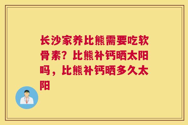 长沙家养比熊需要吃软骨素？比熊补钙晒太阳吗，比熊补钙晒多久太阳
