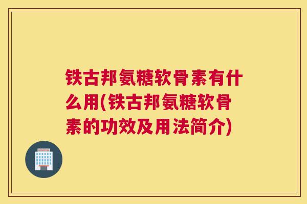 铁古邦氨糖软骨素有什么用(铁古邦氨糖软骨素的功效及用法简介)
