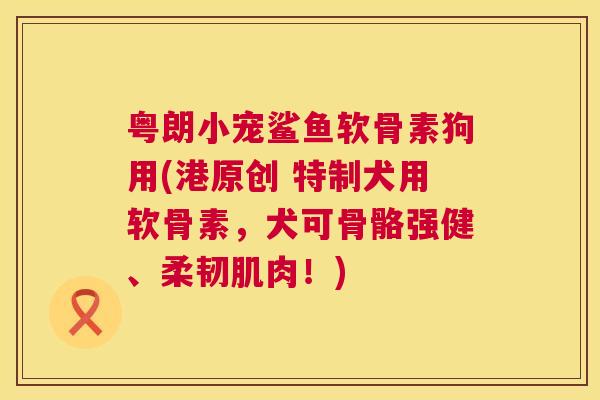 粤朗小宠鲨鱼软骨素狗用(港原创 特制犬用软骨素，犬可骨骼强健、柔韧肌肉！)