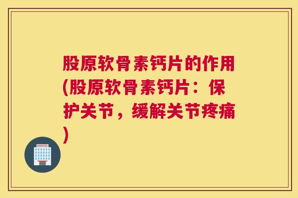股原软骨素钙片的作用(股原软骨素钙片：保护关节，缓解关节疼痛)