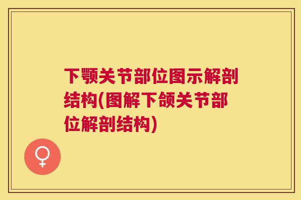 下颚关节部位图示解剖结构(图解下颌关节部位解剖结构)