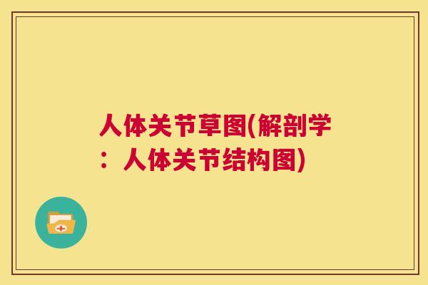 人体关节草图(解剖学：人体关节结构图)