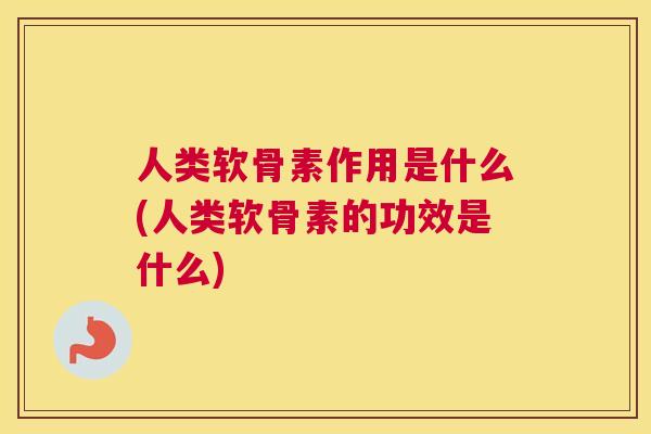 人类软骨素作用是什么(人类软骨素的功效是什么)