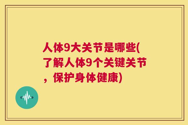 人体9大关节是哪些(了解人体9个关键关节，保护身体健康)