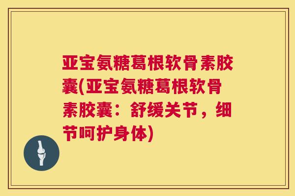 亚宝氨糖葛根软骨素胶囊(亚宝氨糖葛根软骨素胶囊：舒缓关节，细节呵护身体)