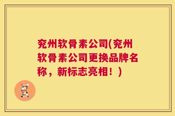 兖州软骨素公司(兖州软骨素公司更换品牌名称，新标志亮相！)