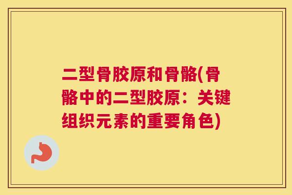 二型骨胶原和骨骼(骨骼中的二型胶原：关键组织元素的重要角色)