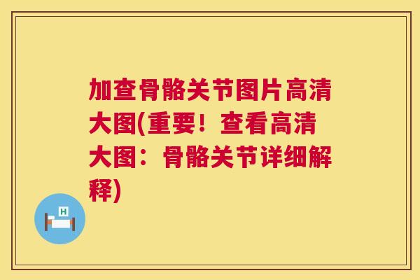 加查骨骼关节图片高清大图(重要！查看高清大图：骨骼关节详细解释)