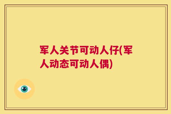 军人关节可动人仔(军人动态可动人偶)