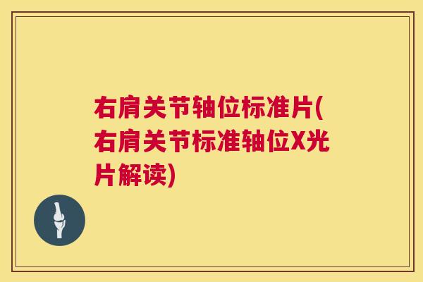 右肩关节轴位标准片(右肩关节标准轴位X光片解读)