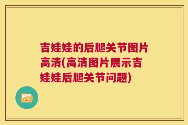 吉娃娃的后腿关节图片高清(高清图片展示吉娃娃后腿关节问题)