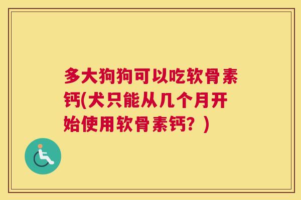 多大狗狗可以吃软骨素钙(犬只能从几个月开始使用软骨素钙？)