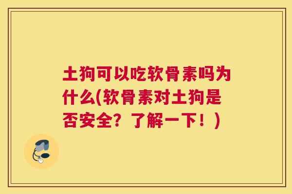 土狗可以吃软骨素吗为什么(软骨素对土狗是否安全？了解一下！)