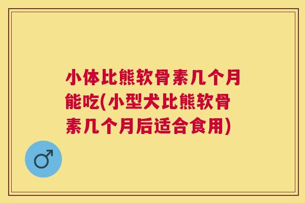 小体比熊软骨素几个月能吃(小型犬比熊软骨素几个月后适合食用)
