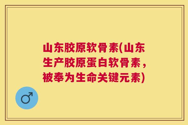 山东胶原软骨素(山东生产胶原蛋白软骨素，被奉为生命关键元素)