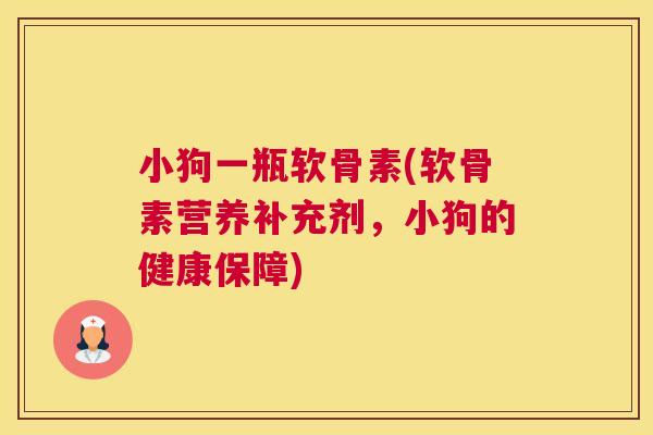 小狗一瓶软骨素(软骨素营养补充剂，小狗的健康保障)