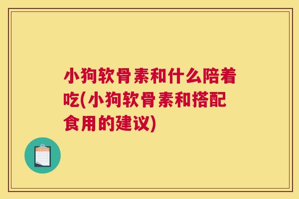 小狗软骨素和什么陪着吃(小狗软骨素和搭配食用的建议)