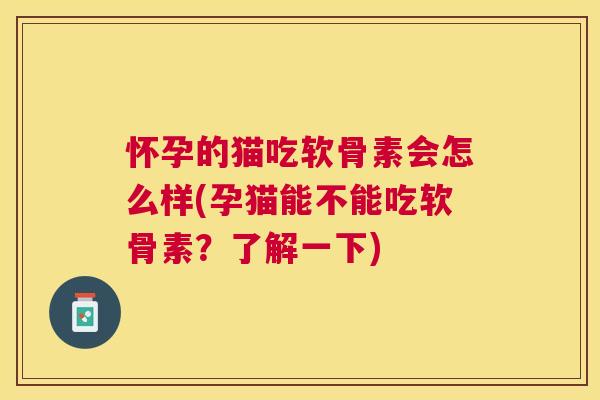 怀孕的猫吃软骨素会怎么样(孕猫能不能吃软骨素？了解一下)