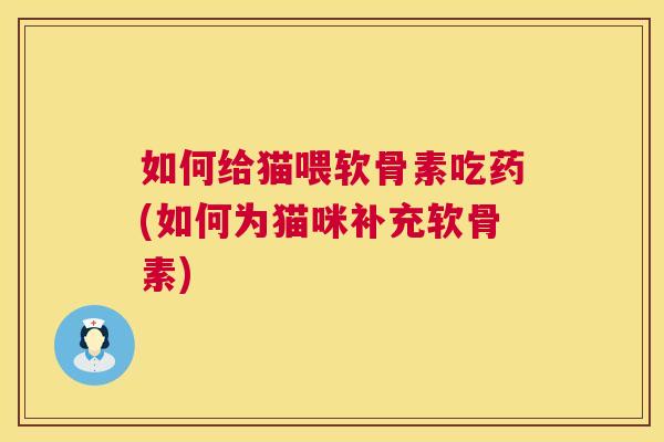 如何给猫喂软骨素吃药(如何为猫咪补充软骨素)