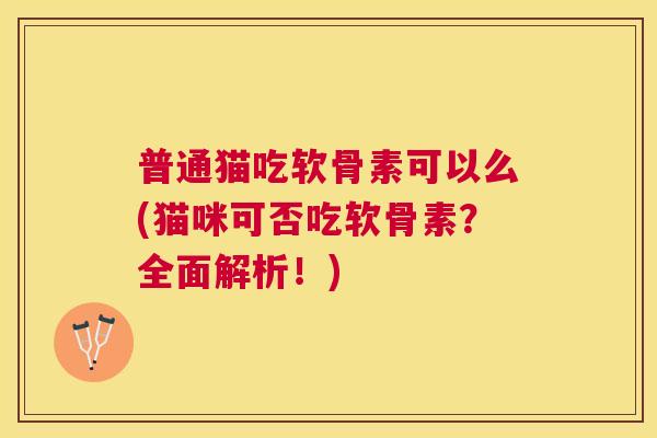 普通猫吃软骨素可以么(猫咪可否吃软骨素？全面解析！)