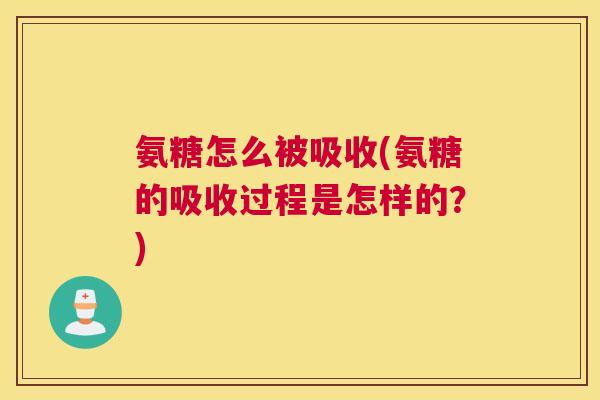 氨糖怎么被吸收(氨糖的吸收过程是怎样的？)